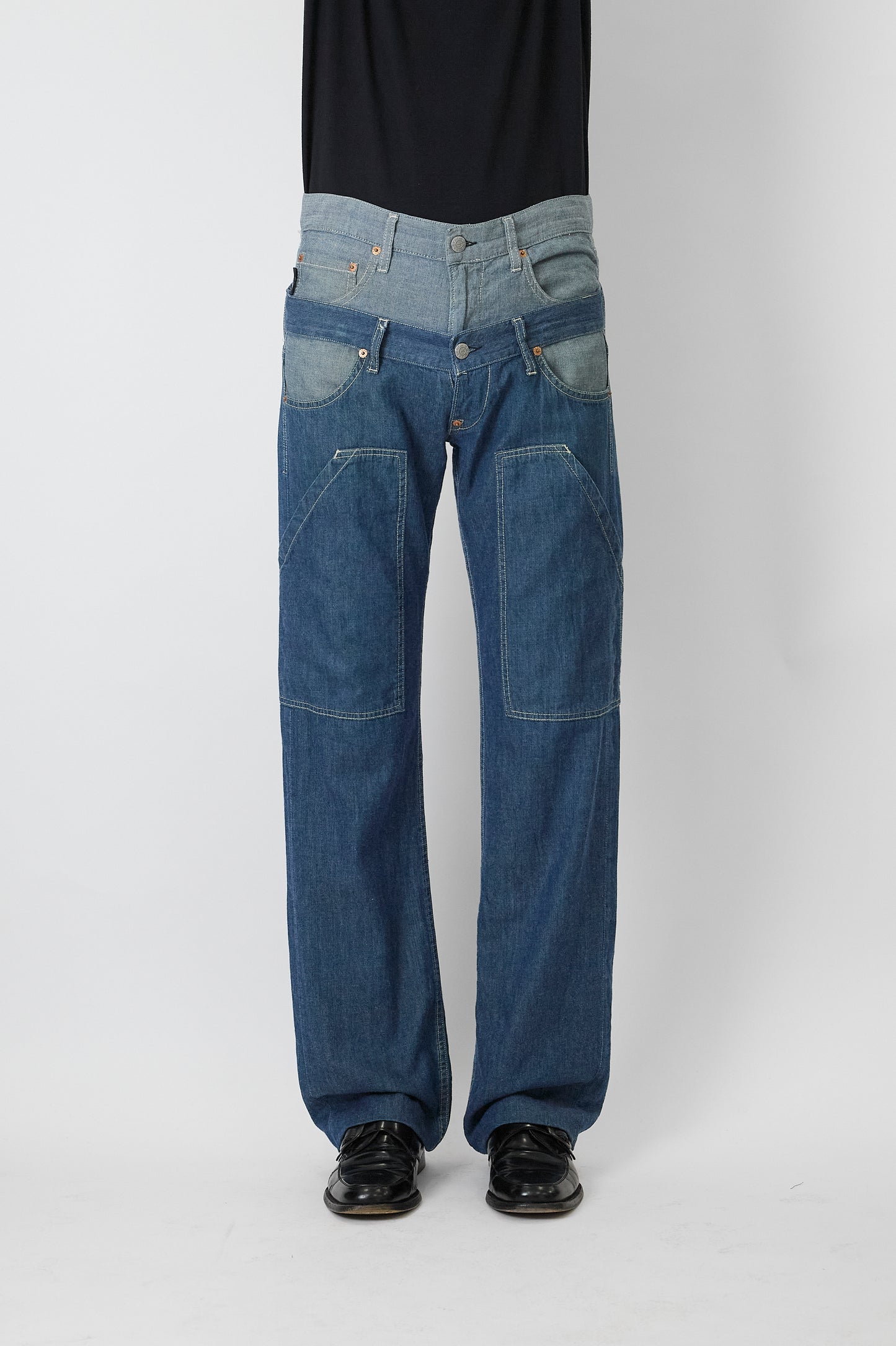 MICHIKO KOSHINO DESIGNED DENIM PANTS MADE IN ITALY