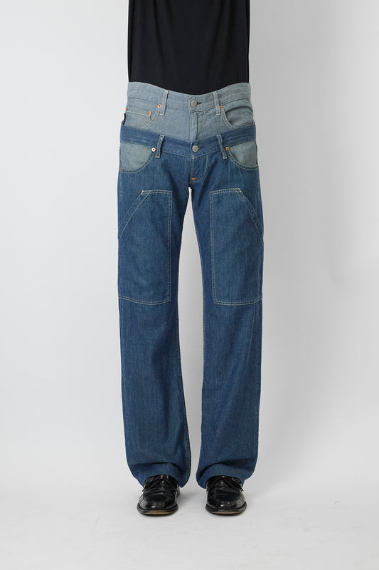 MICHIKO KOSHINO DESIGNED DENIM PANTS MADE IN ITALY