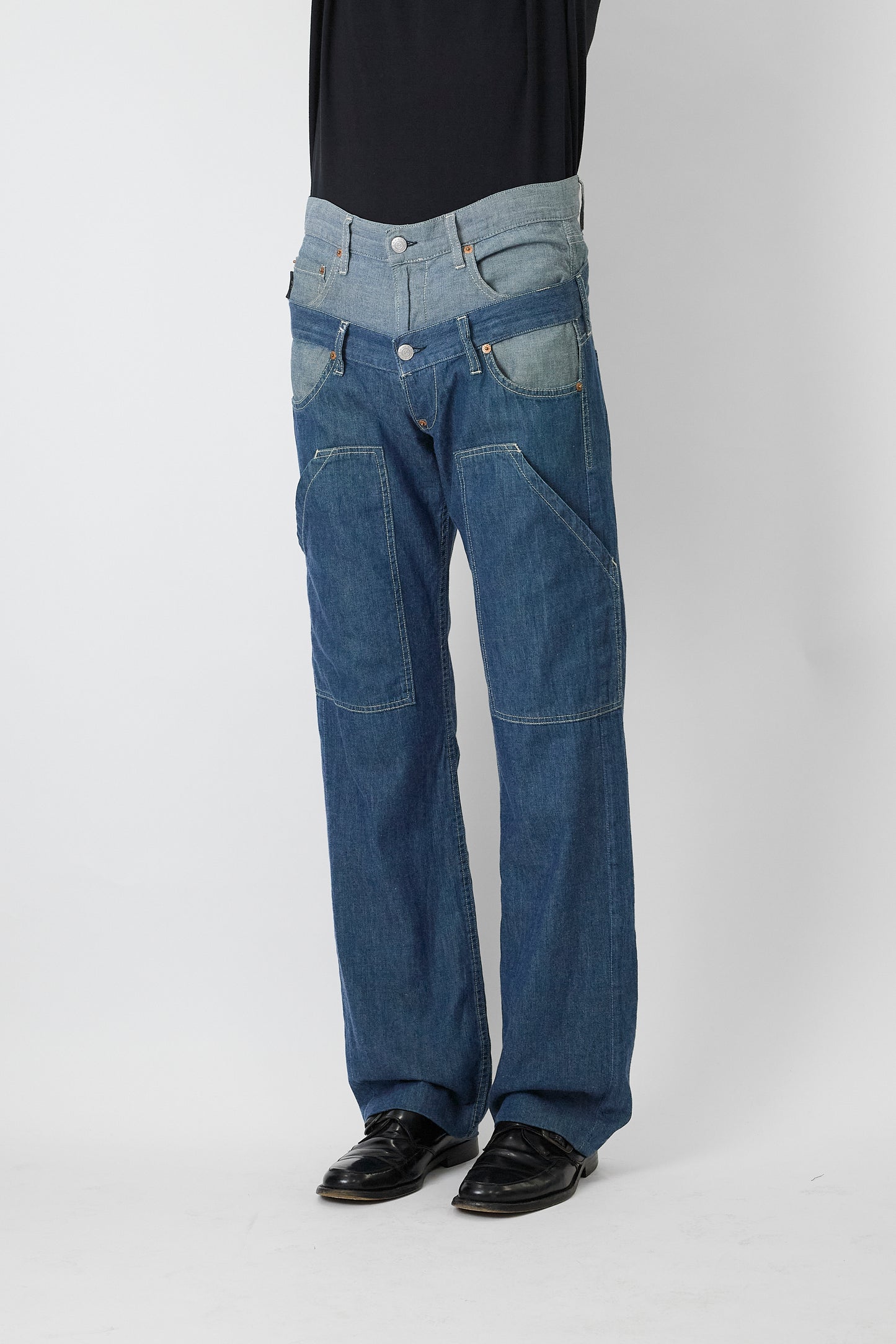 MICHIKO KOSHINO DESIGNED DENIM PANTS MADE IN ITALY