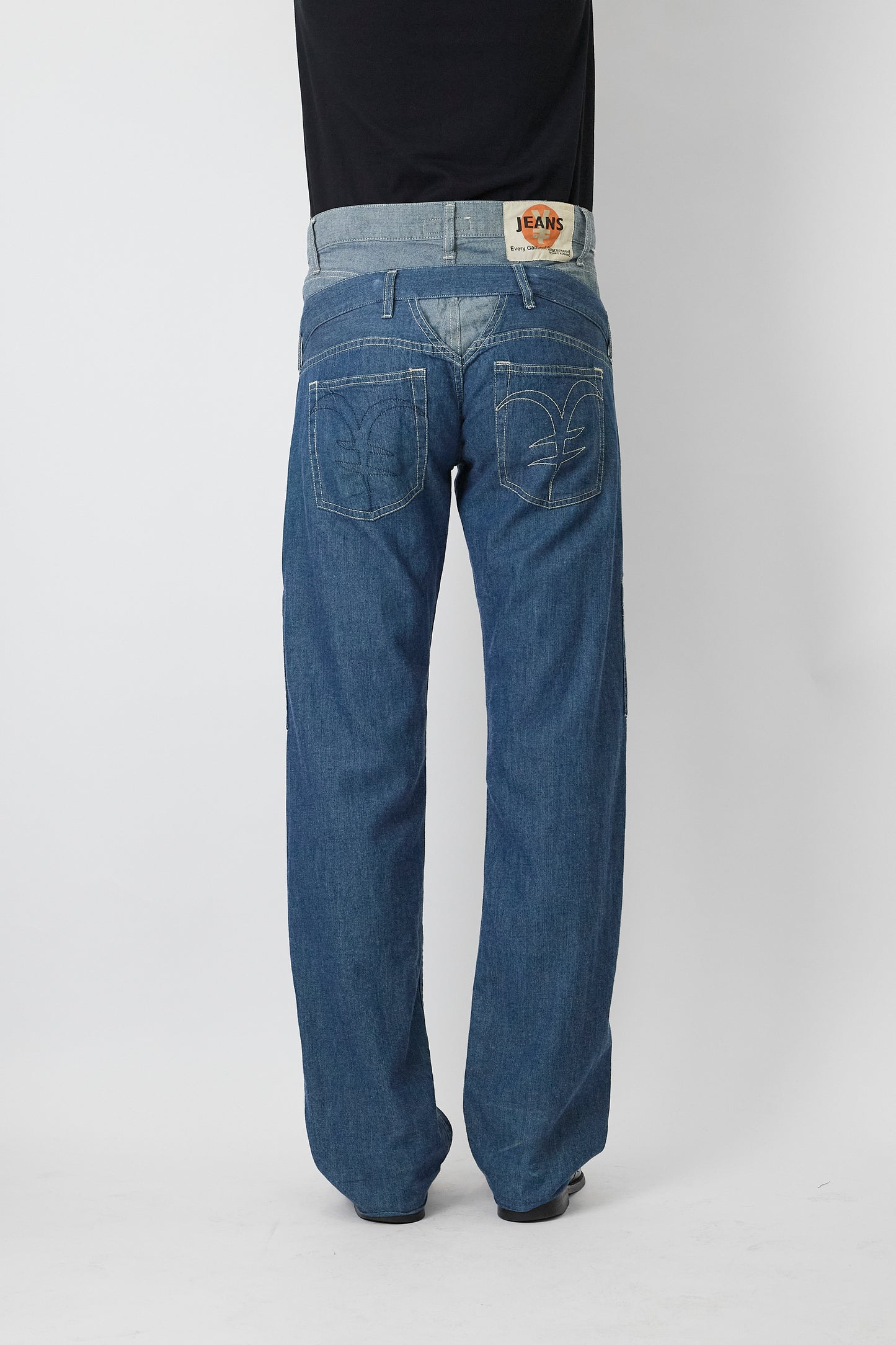 MICHIKO KOSHINO DESIGNED DENIM PANTS MADE IN ITALY