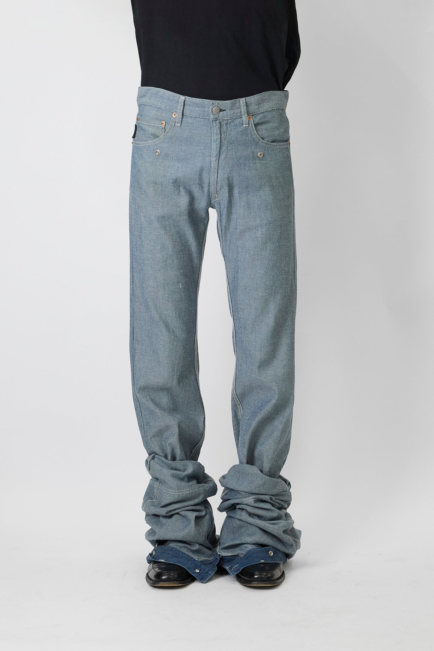 MICHIKO KOSHINO DESIGNED DENIM PANTS MADE IN ITALY