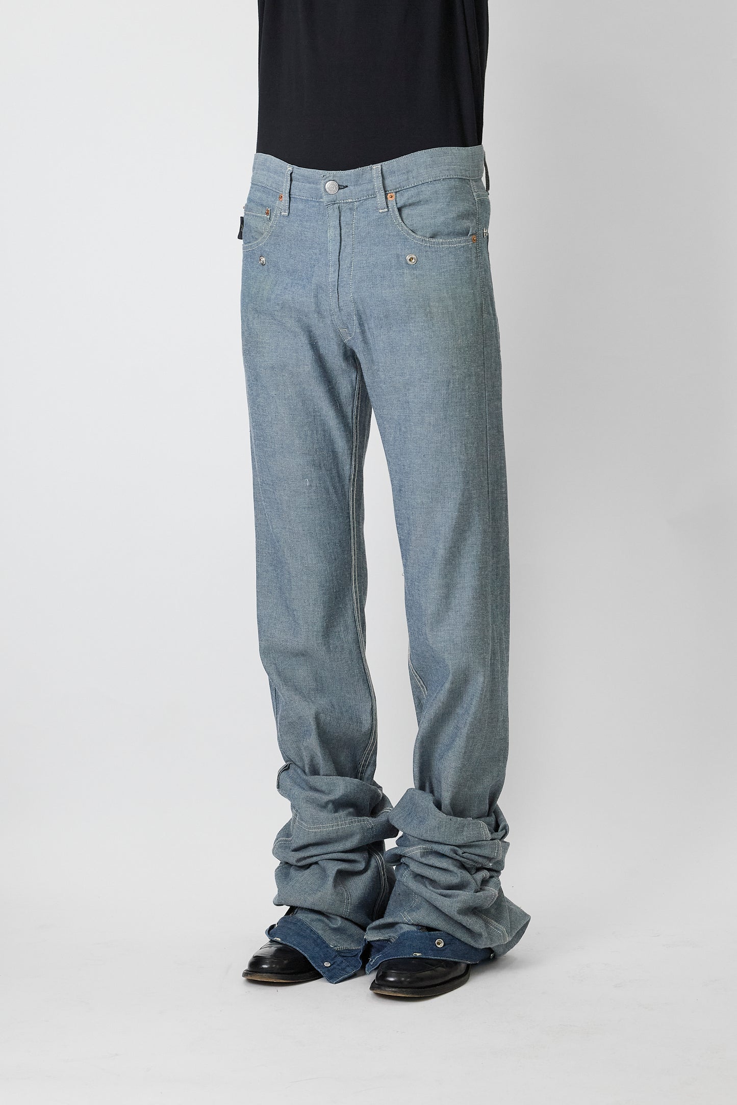 MICHIKO KOSHINO DESIGNED DENIM PANTS MADE IN ITALY