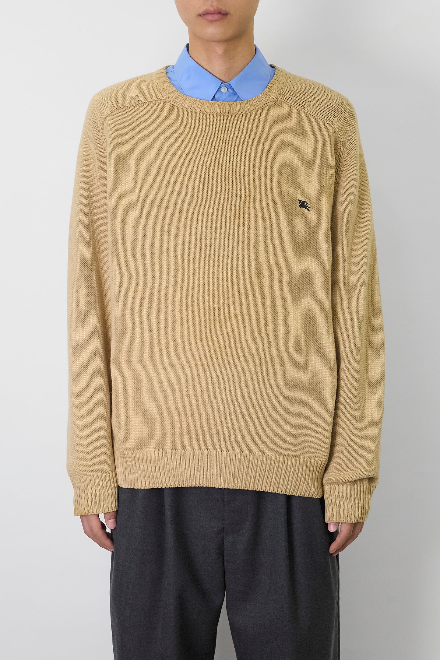 BURBERRY BEIGE COTTON KNIT MADE IN SPAIN