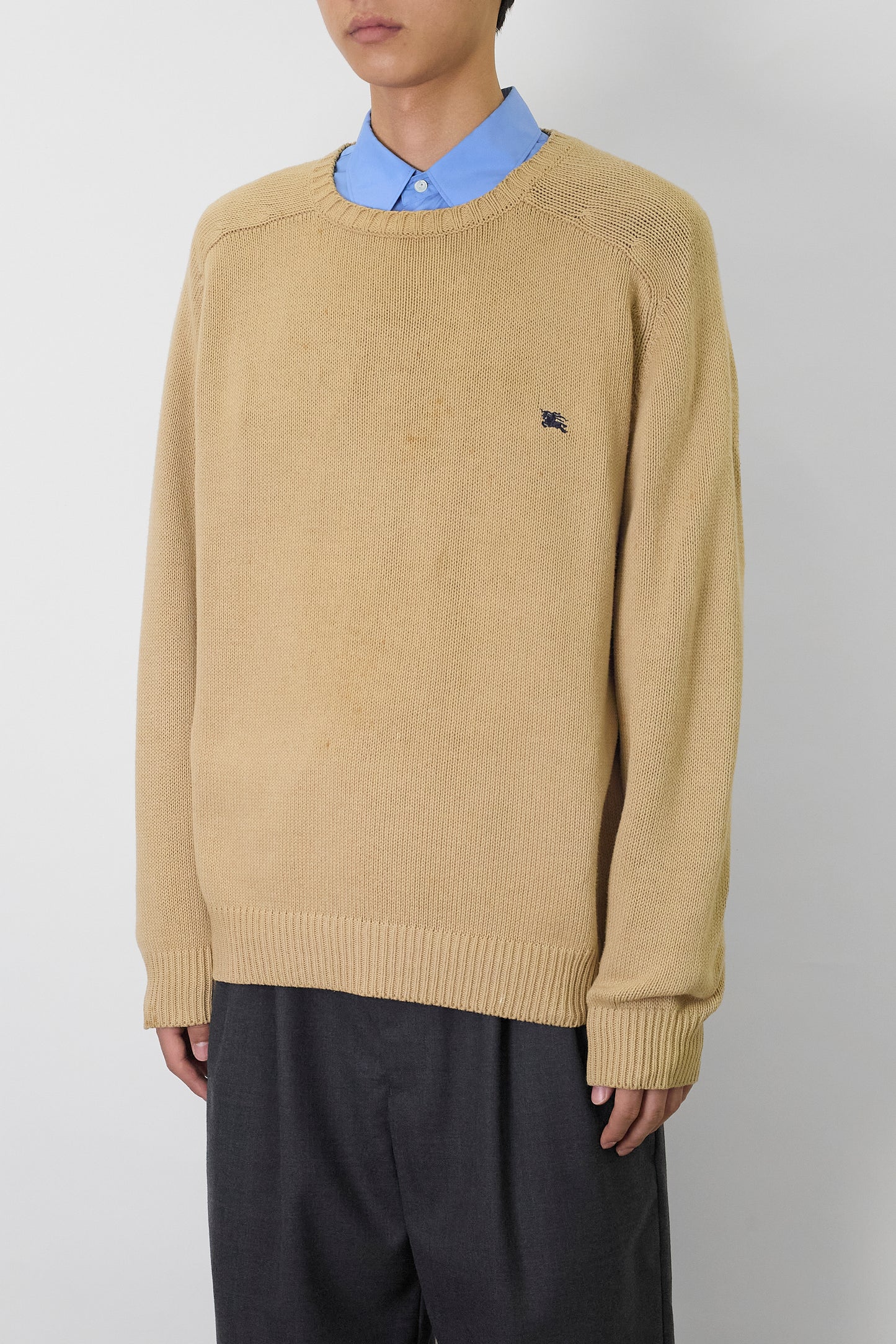 BURBERRY BEIGE COTTON KNIT MADE IN SPAIN