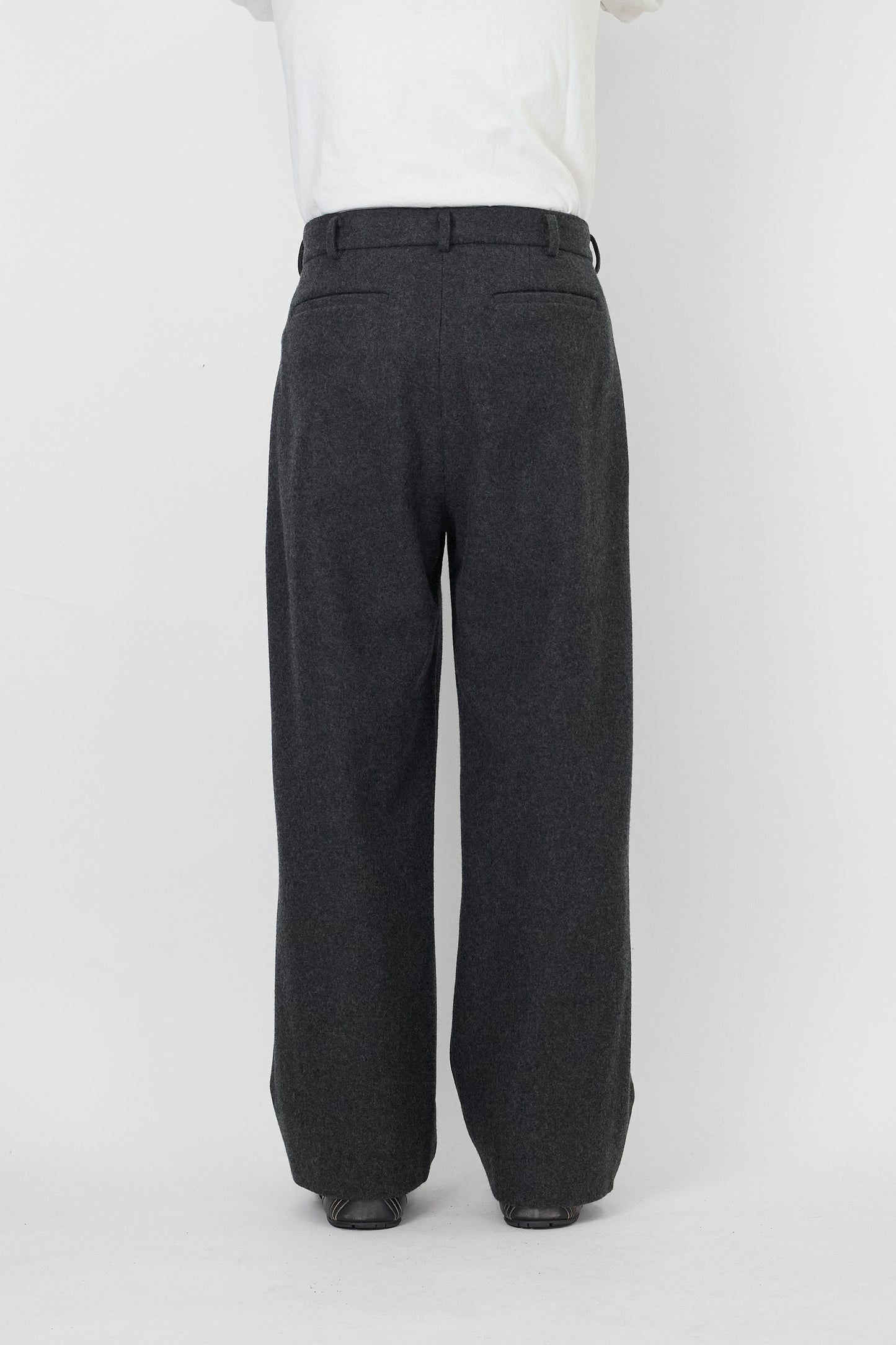 NTRUL CLASSIC MELTON TROUSERS GRAY