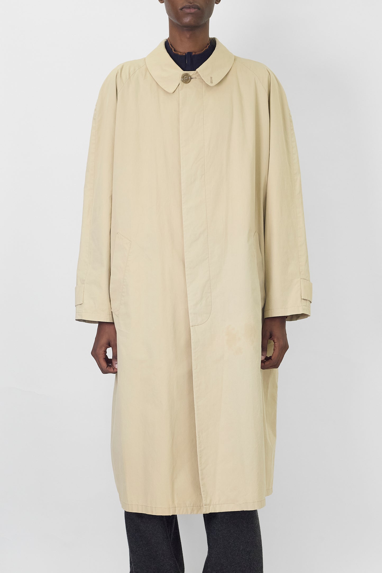 EMPORIO ARMANI BEIGE LONG COAT MADE IN ITALY