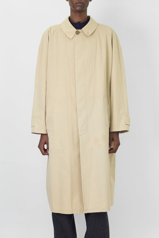 EMPORIO ARMANI BEIGE LONG COAT MADE IN ITALY