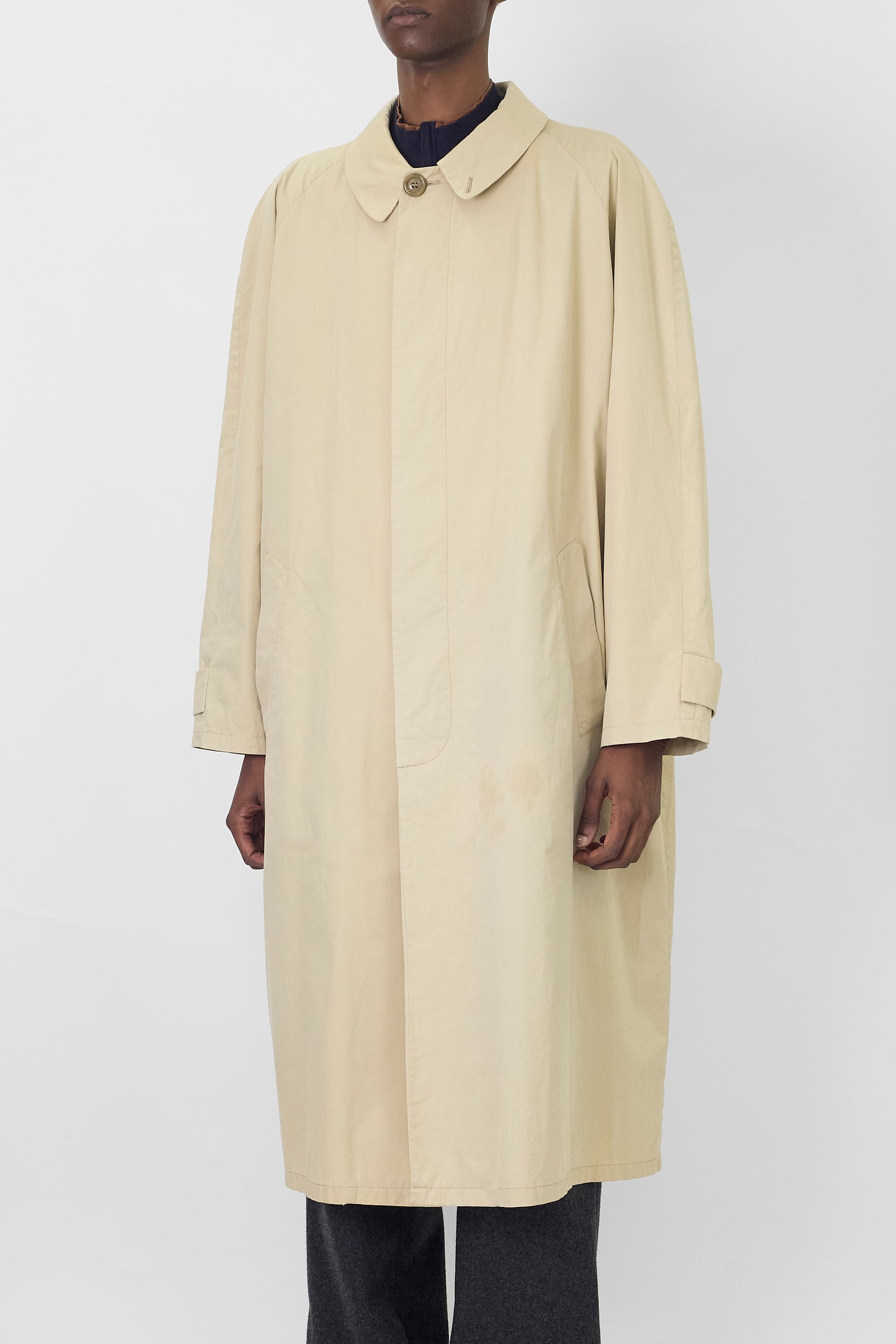 EMPORIO ARMANI BEIGE LONG COAT MADE IN ITALY