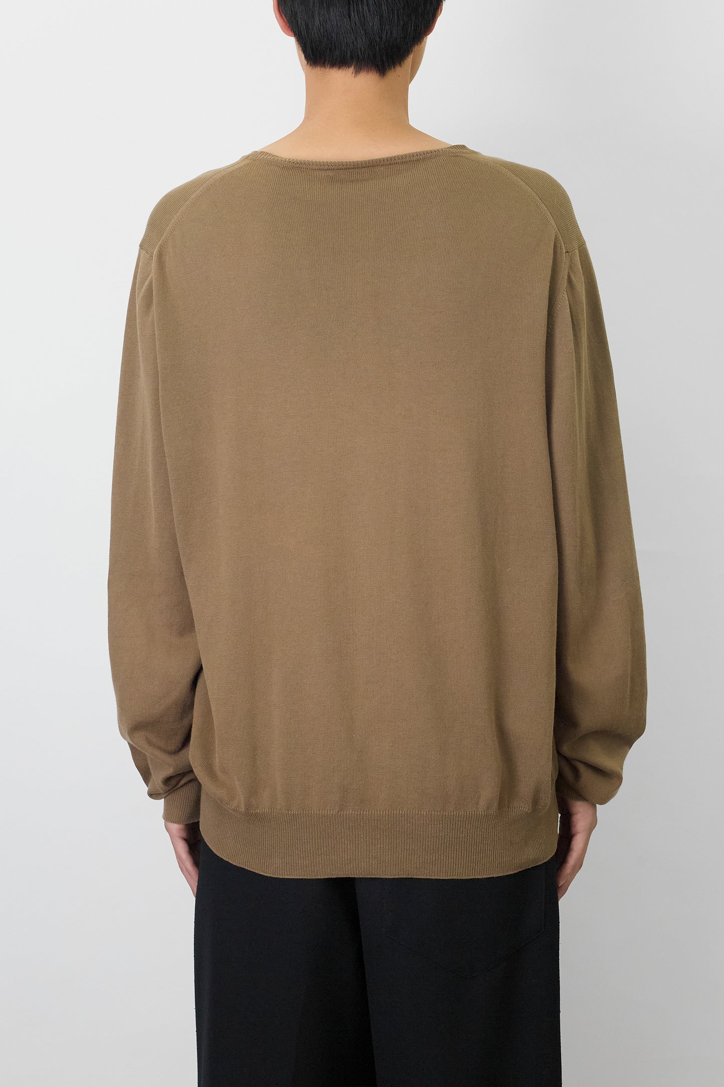 BURBERRY KHAKI COTTON KNIT MADE IN TUNISIA