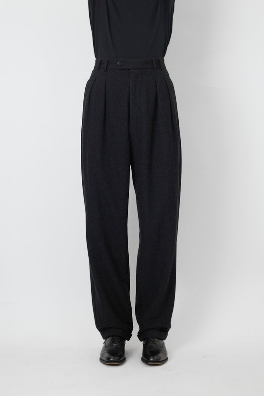 OLD GAP BLACK GRAY WOOL WIDE PANTS MADE IN TUNISIA