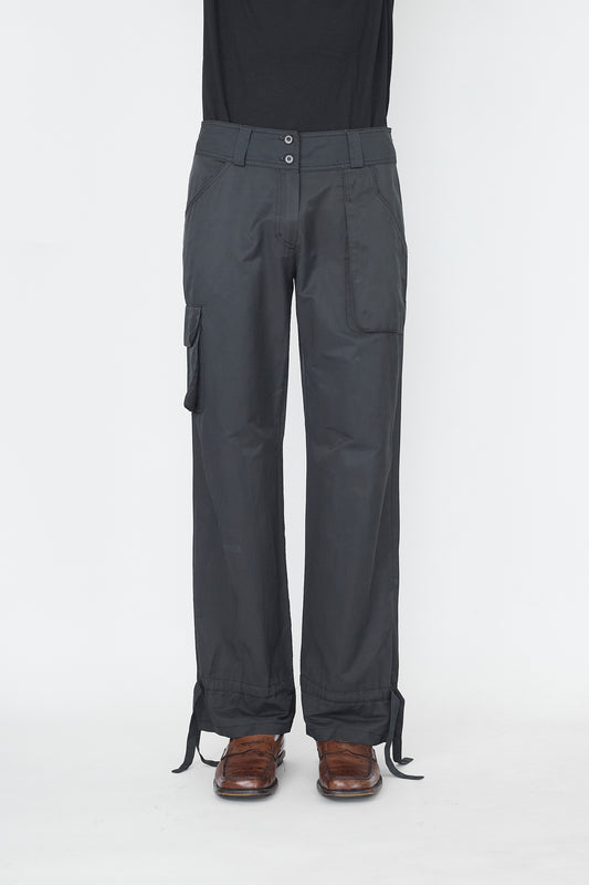 VINTAGE GRAY TECH WIDE PANTS MADE IN FRANCE