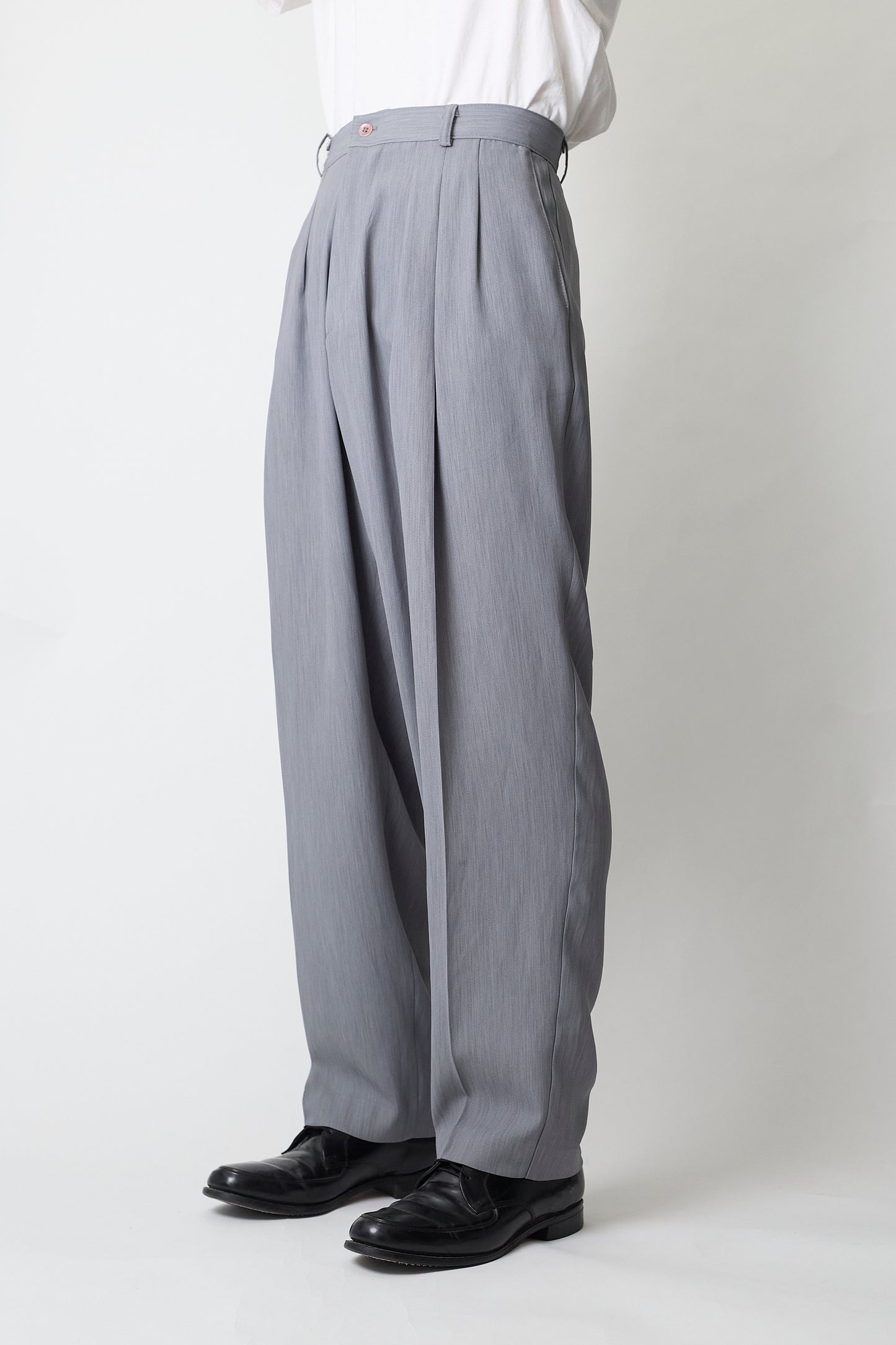 VINTAGE GRAY WIDE PANTS MADE IN USA