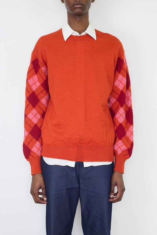 COMME DES GARCONS HOMME ORANGE WOOL KNIT