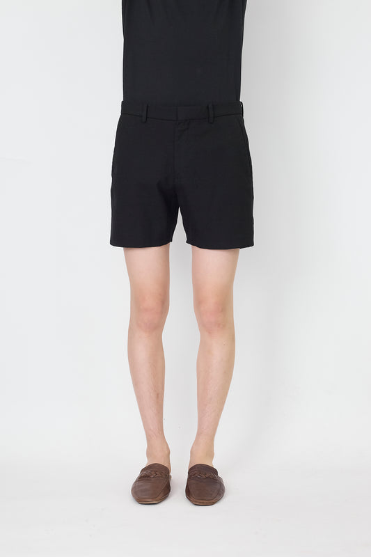 PAUL SMITH BLACK WOOL SHORTS