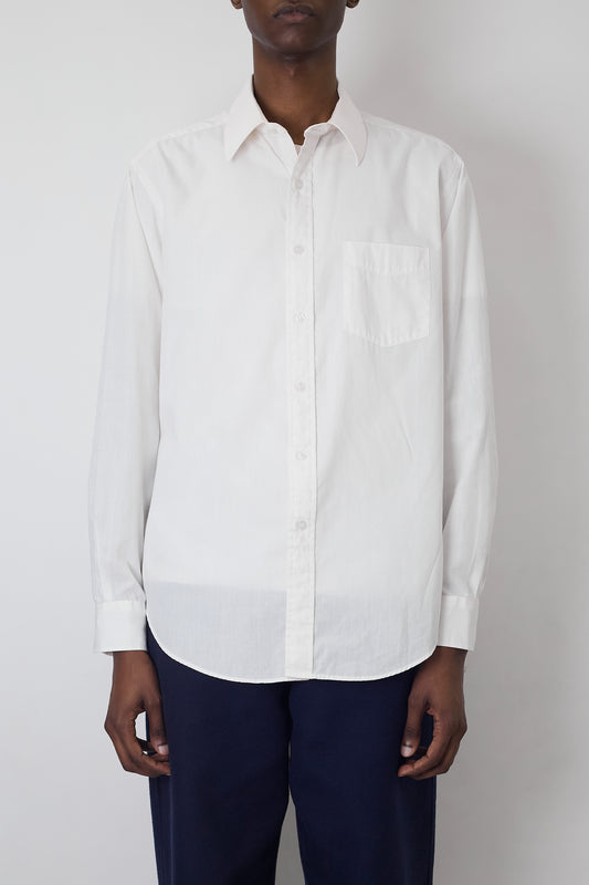 ERMENEGILDO ZEGNA BY NEIMAN MARCUS  WHITE CLASSIC SHIRT MADE IN ITALY