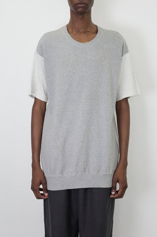 COMME DES GARCONS HOMME DESIGNED GRAY HALF SLEEVE TEE SHIRT