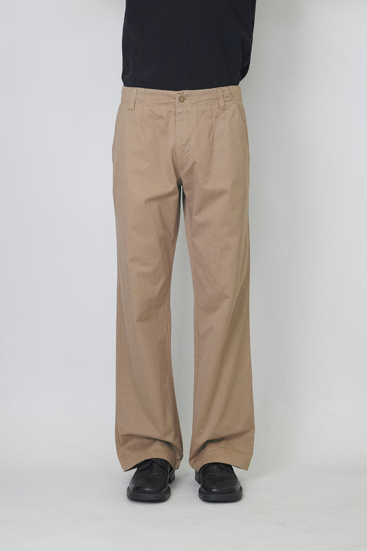 DOLCE&GABBANA BEIGE COTTON FLARE PANTS