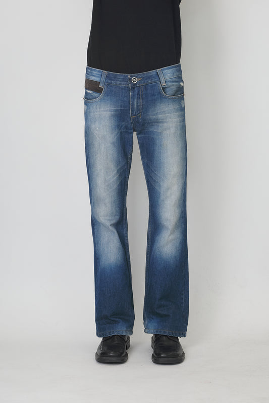 DOLCE&GABBANA DESIGNED DENIM FLARE PANTS