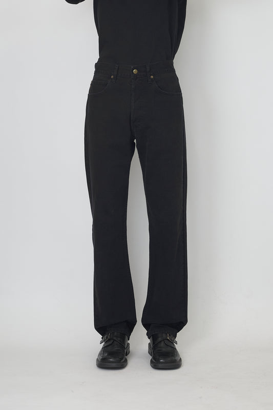 ARMANI JEANS BLACK STRAIGHT DENIM PANTS