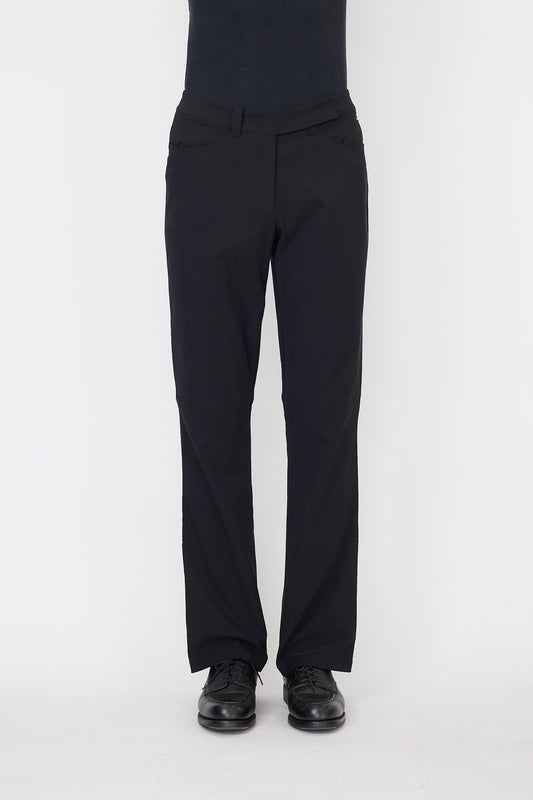 VINTAGE DESINED BLACK FLARE PANTS