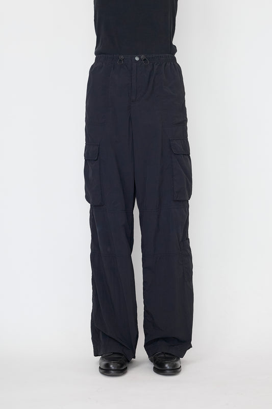 VINTAGE BLACK TECH WIDE CARGO PANTS