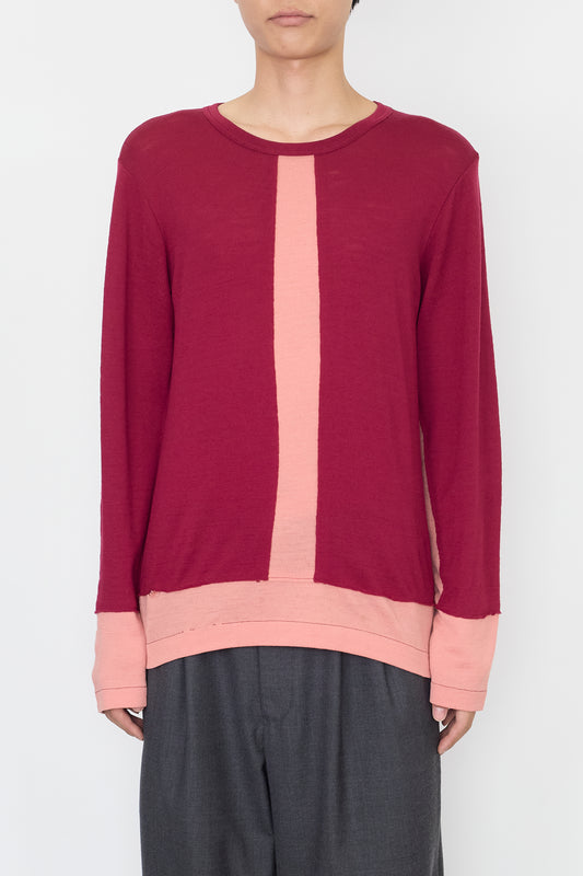COMME DES GARCONS HOMME PLUS DESIGNED WOOL PINK KNIT