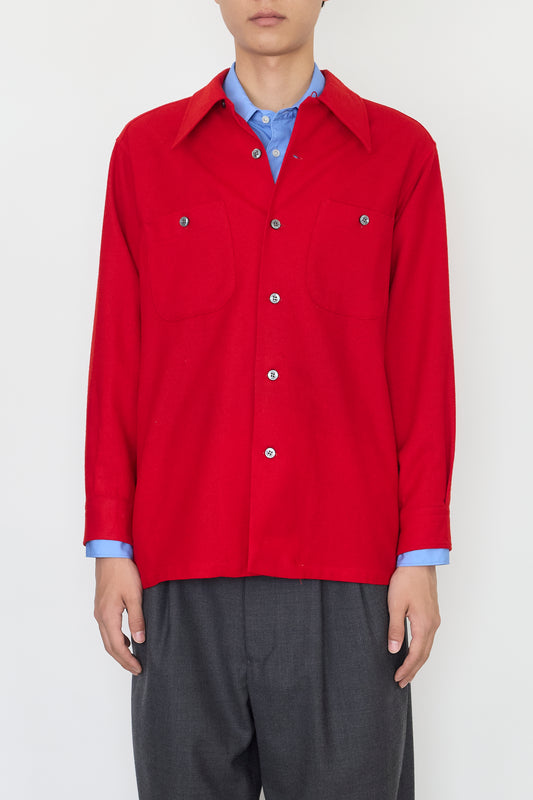 PENDLETON RED WOOL SHIRT MADE IN USA