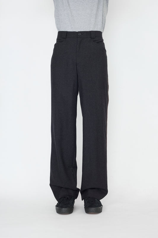 RYKIEL HOMME GRAY WOOL STRAIGHT PANTS MADE IN FRANCE