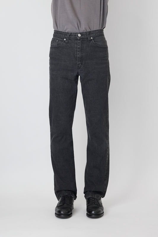 ARMANI JEANS FADED BLACK STRAIGHT DENIM PANTS