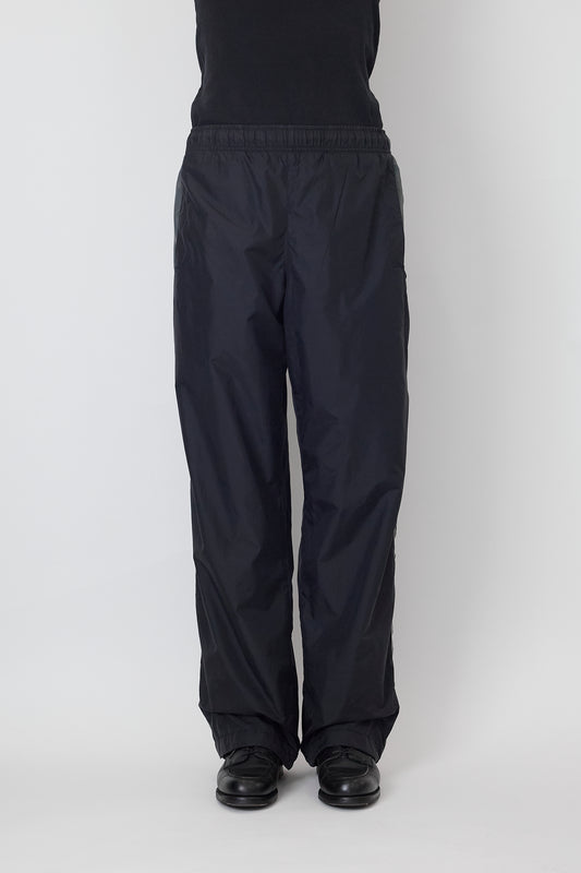 NIKE DESIGNED BLACK GRAY TECH NYLON WIDE PANTS
