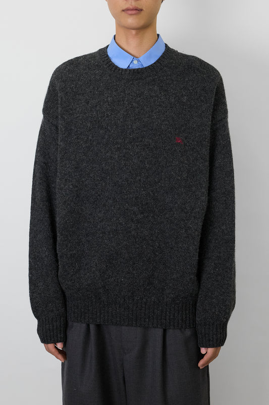 BURBERRY GRAY WOOL KNIT MADE IN SPAIN