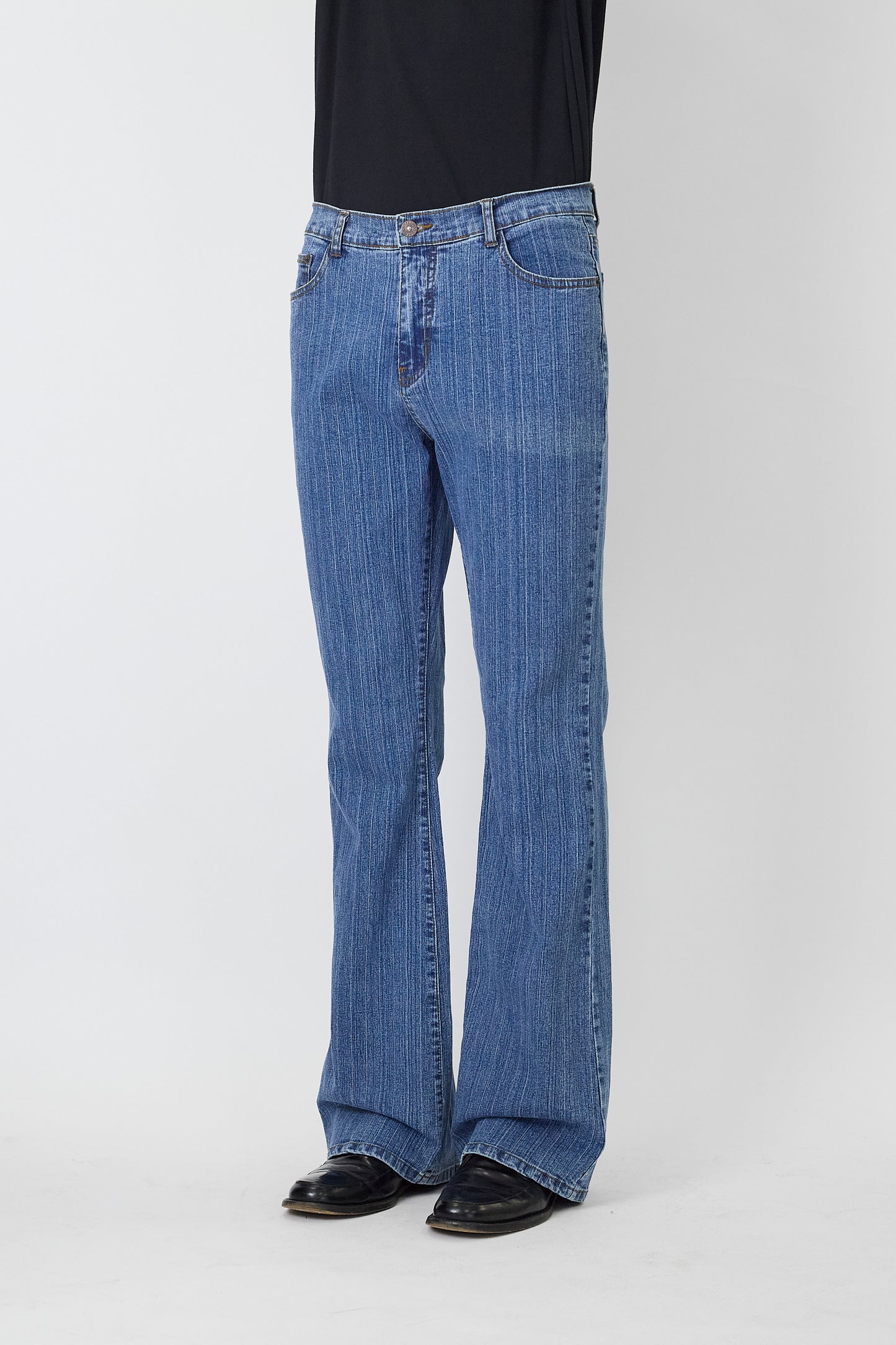 VINTAGE BLUE DENIM FLARE PANTS