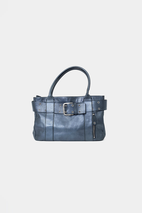 AGNES B NAVY LEATHER HAND BAG – DISSONANCE