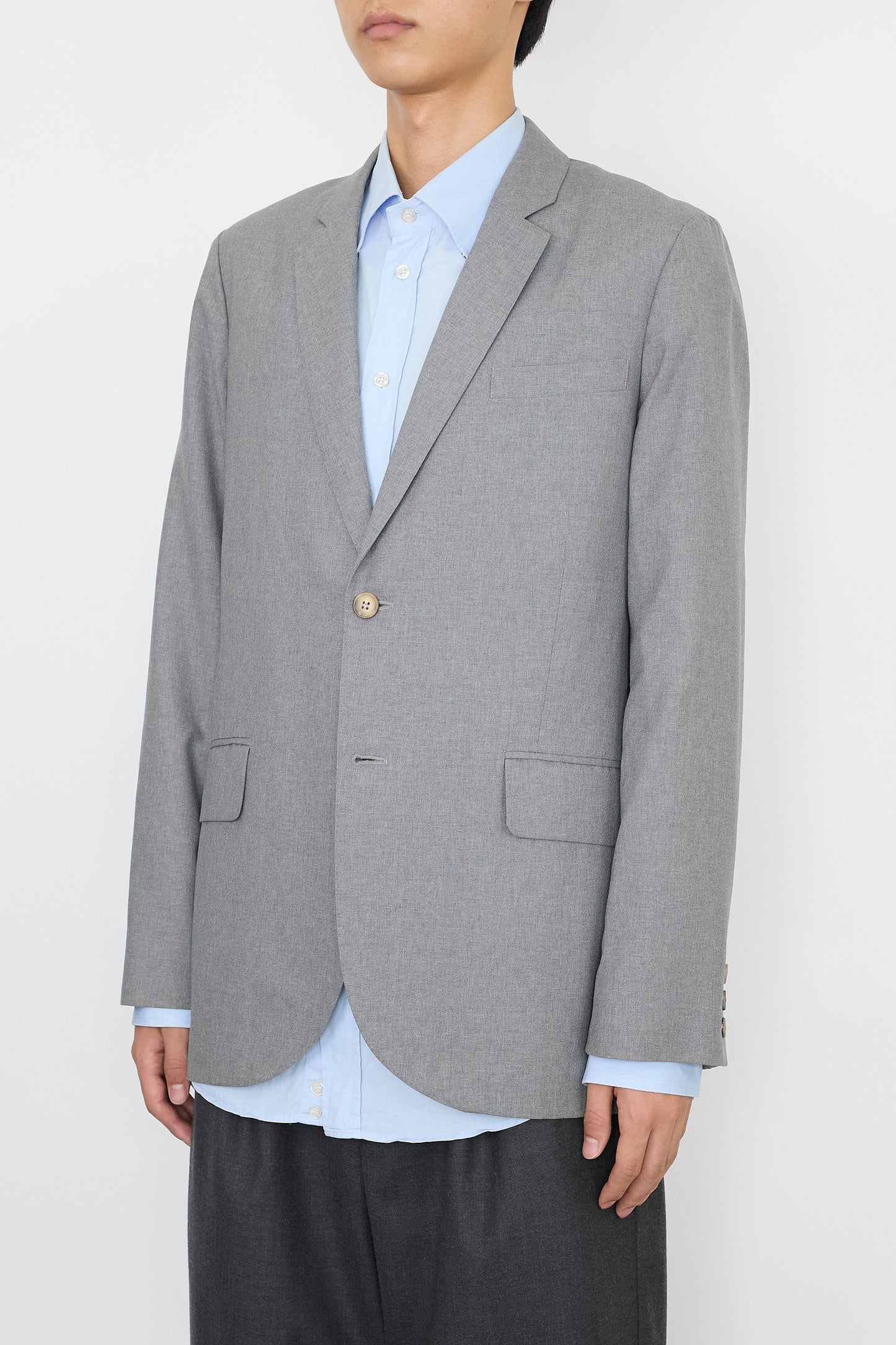 A.P.C GRAY WOOL TAILORED JACKET MADE IN FRANCE