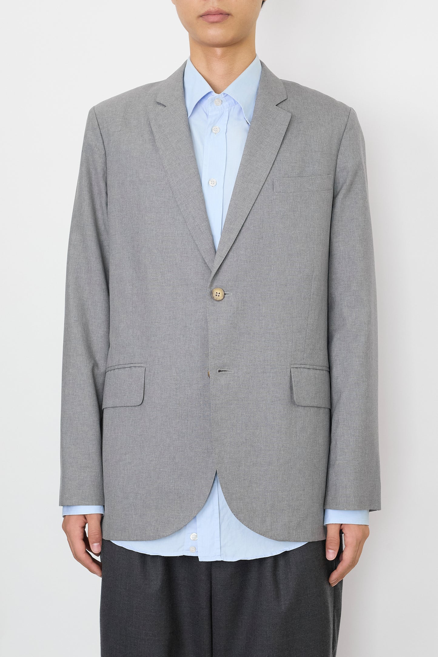 A.P.C GRAY WOOL TAILORED JACKET MADE IN FRANCE