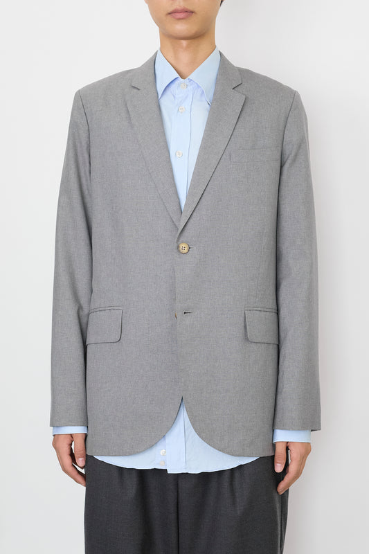 A.P.C GRAY WOOL TAILORED JACKET MADE IN FRANCE