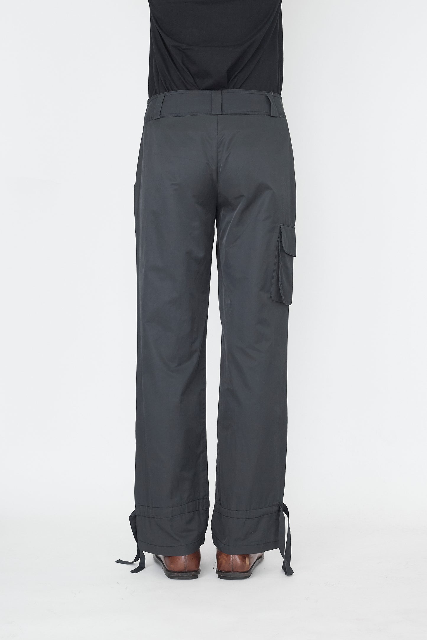 VINTAGE GRAY TECH WIDE PANTS MADE IN FRANCE