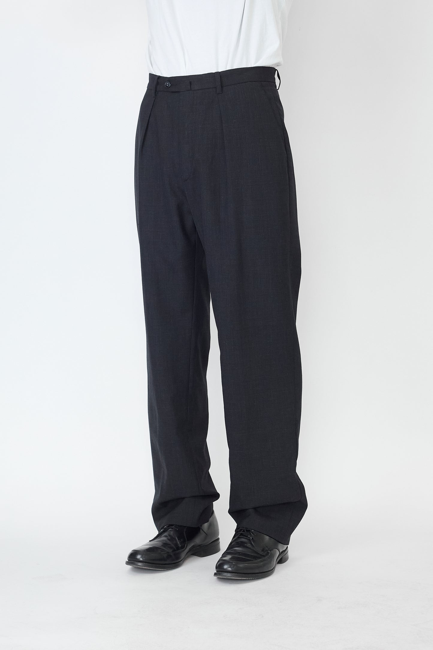 AGNES B. HOMME DARK GRAY WIDE PANTS MADE IN FRANCE