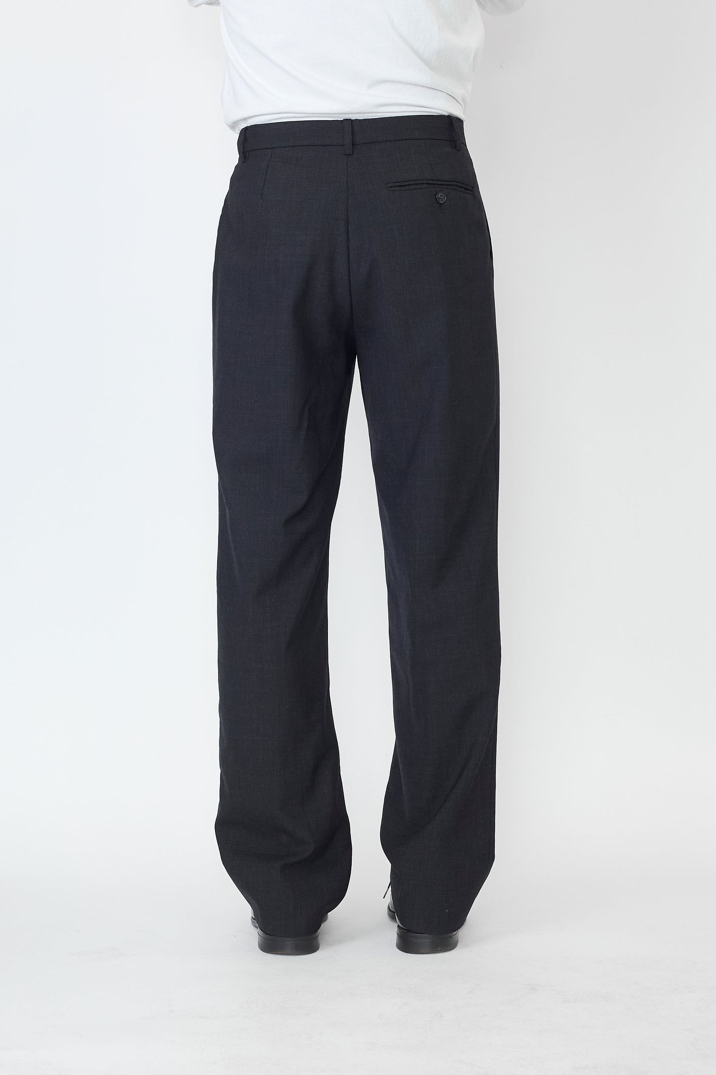 AGNES B. HOMME DARK GRAY WIDE PANTS MADE IN FRANCE