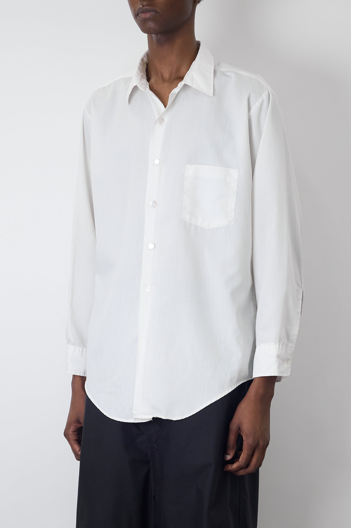 TOWNCRAFT BY JC PENNEYS WHITE CLASSIC SHIRT