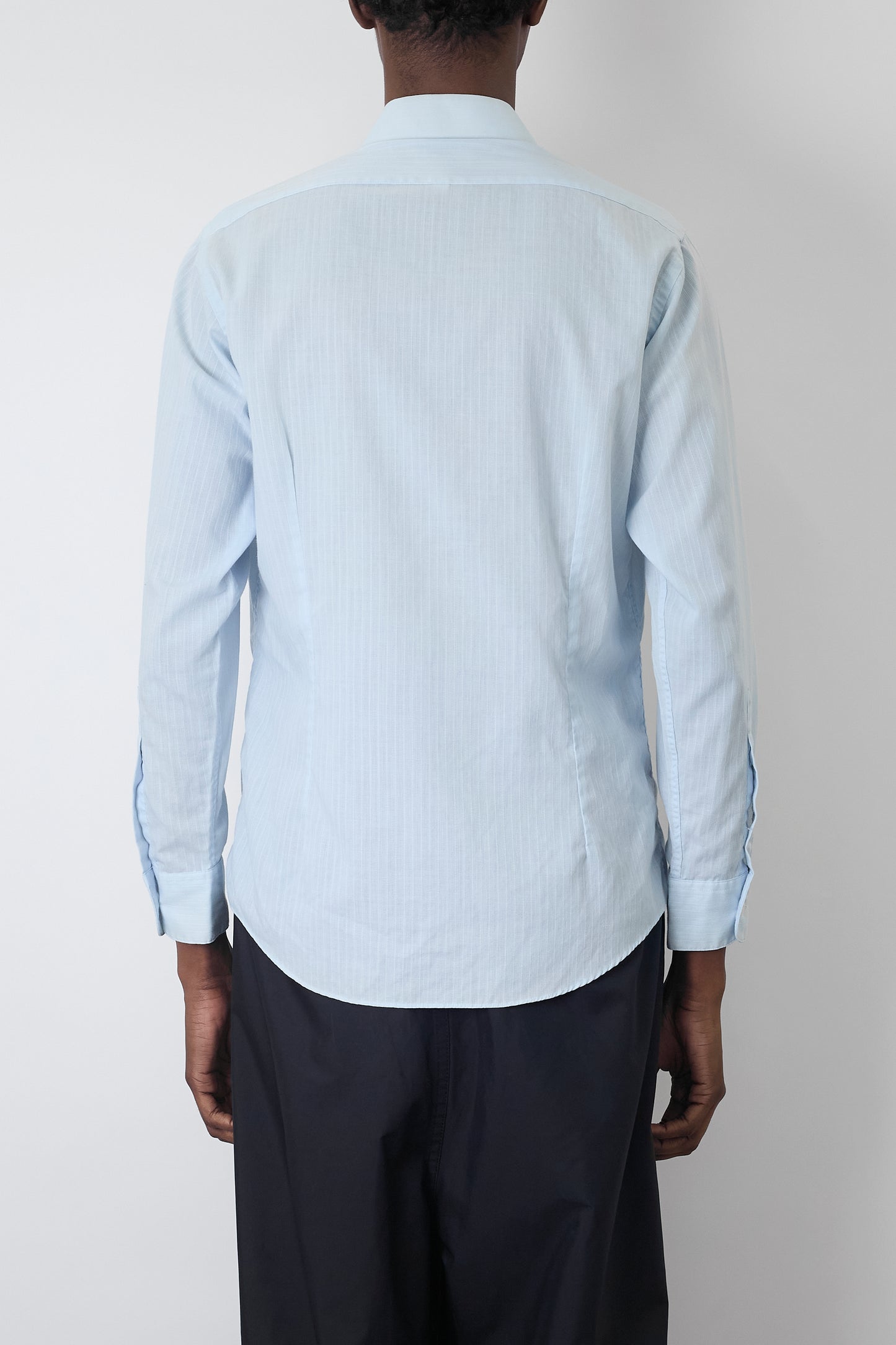 YVES SAINT LAURENT BLUE WIDE CLASSIC SHIRT