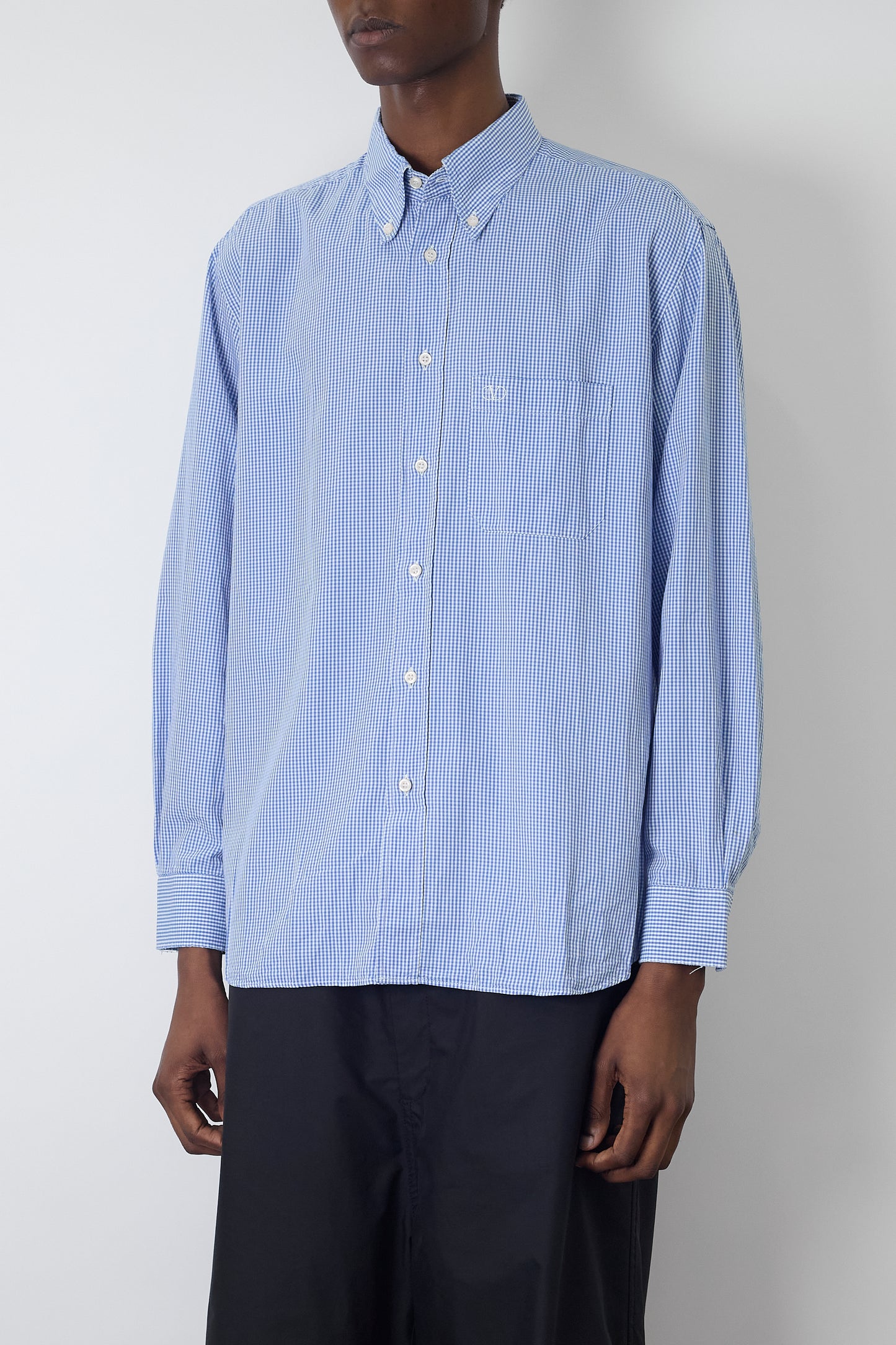 VALENTINO BLUE CLASSIC SHIRT MADE IN ITALY