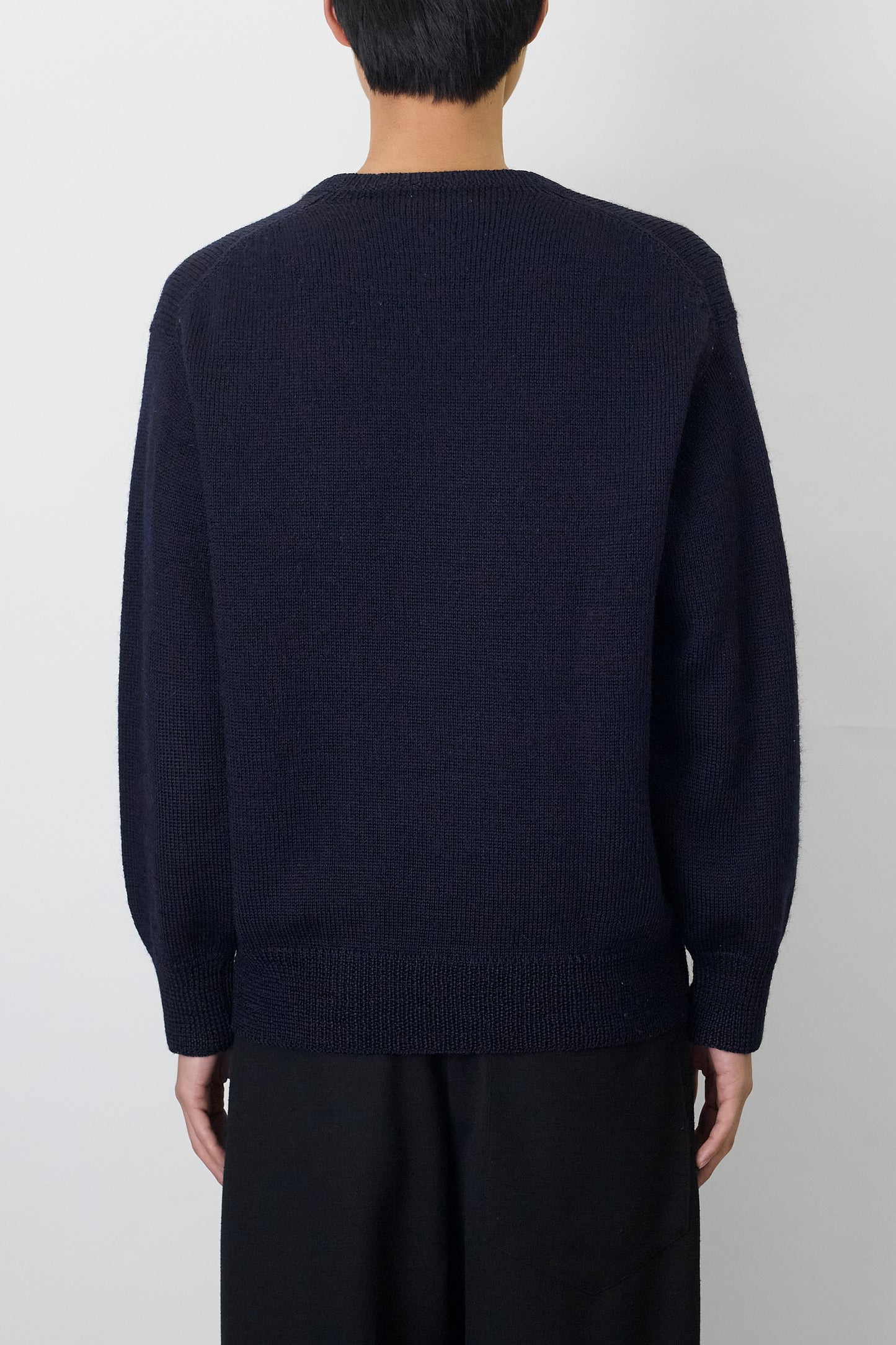 COMME DES GARCONS HOMME NAVY WOOL KNIT