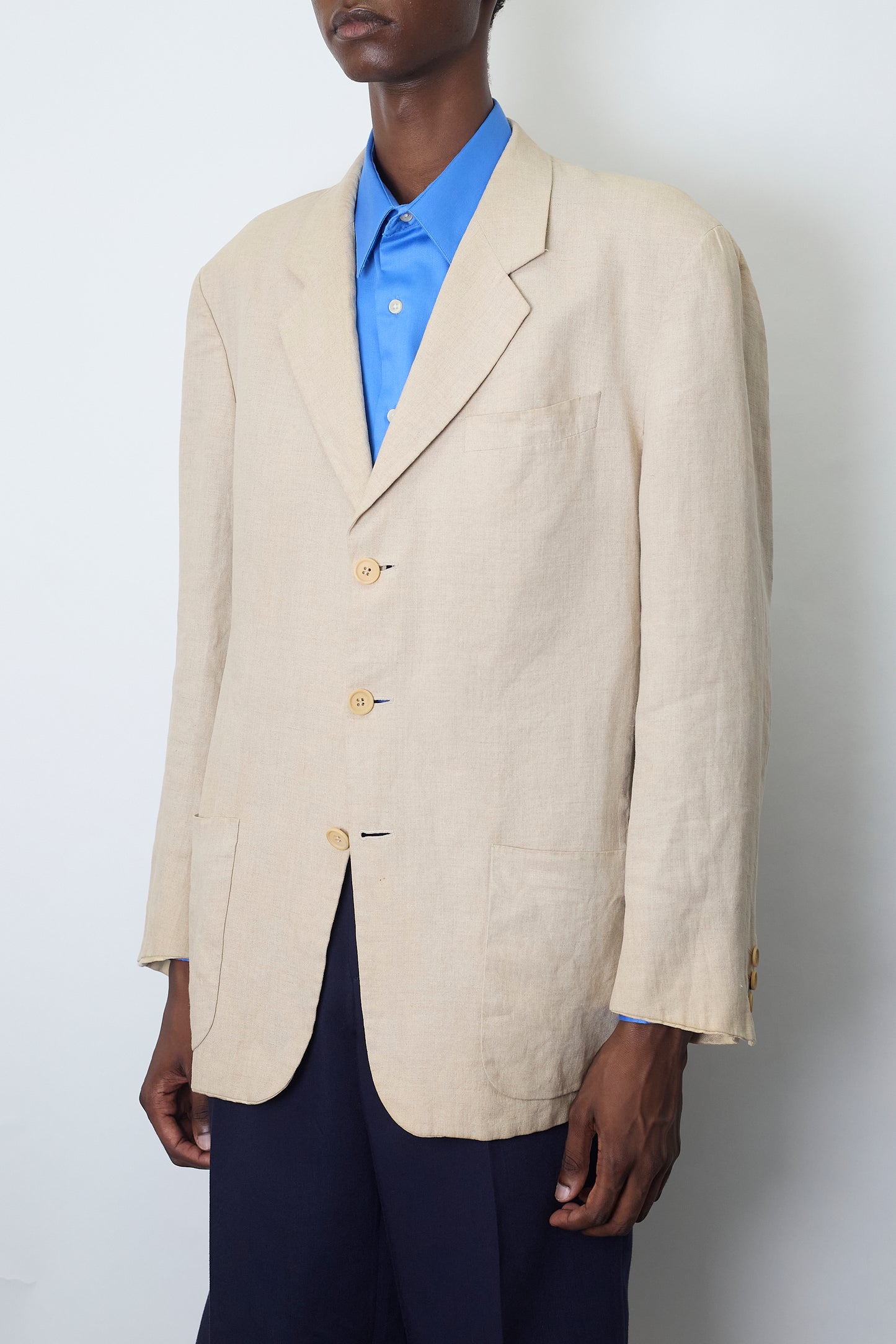 KENZO HOMME LINEN TAILORED JACKET MADE IN FRANCE