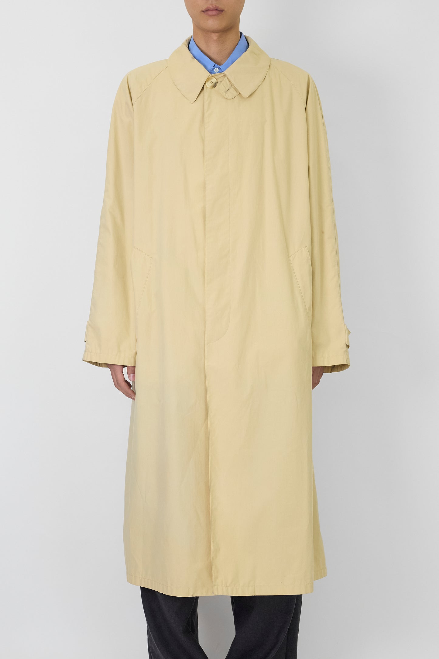 GIORGIO ARMANI BEIGE LONG COAT MADE IN ITALY