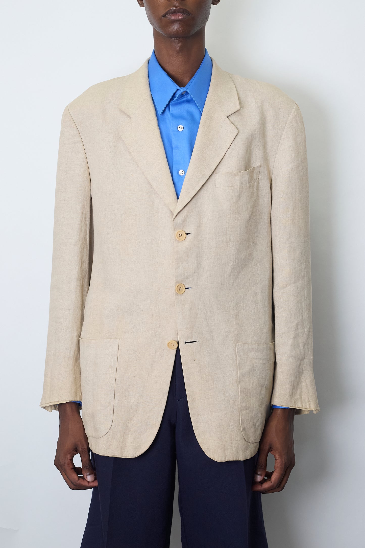 KENZO HOMME LINEN TAILORED JACKET MADE IN FRANCE