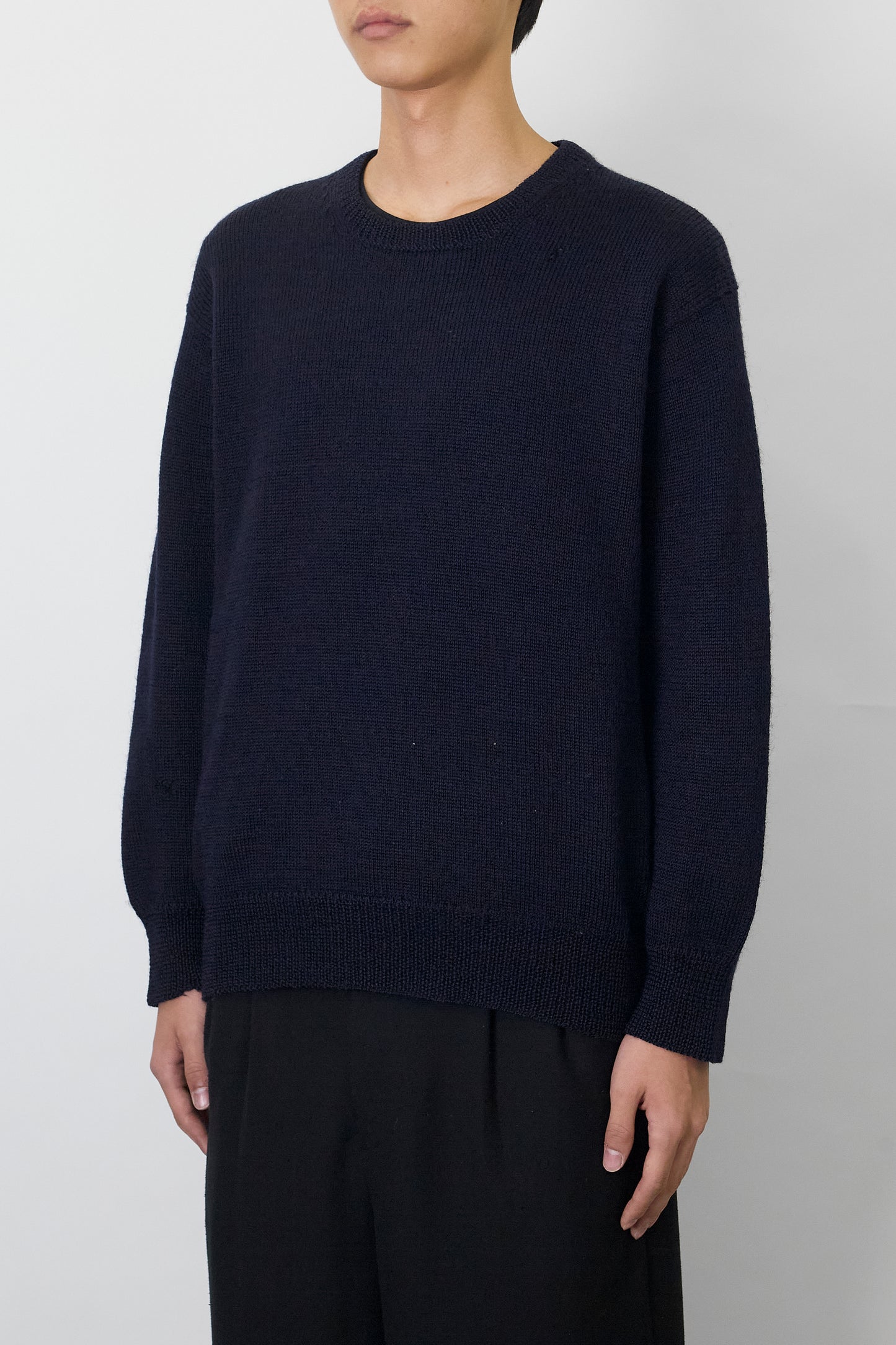 COMME DES GARCONS HOMME NAVY WOOL KNIT