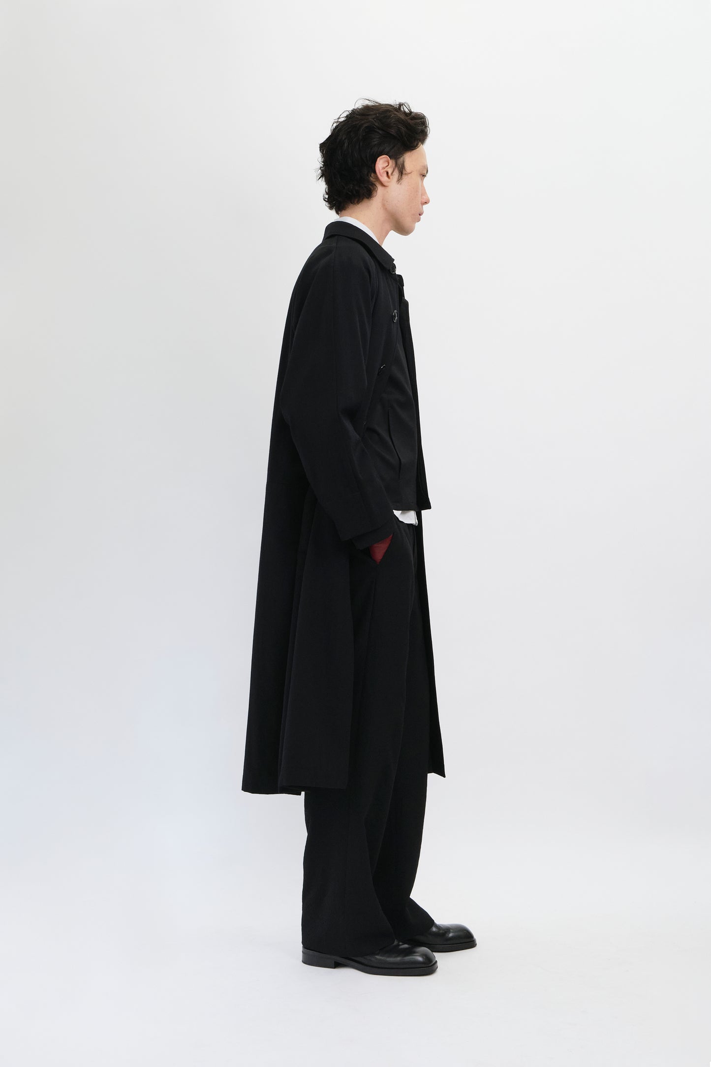 NTRUL MODERN GABARDINE TROUSERS BLACK