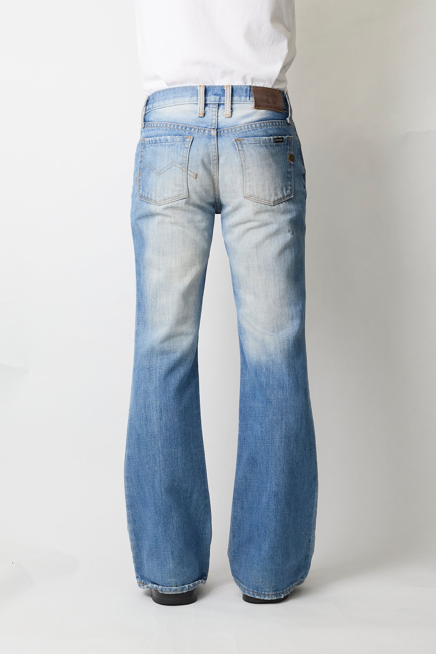 VINTAGE DENIM FLARE PANTS MADE IN USA