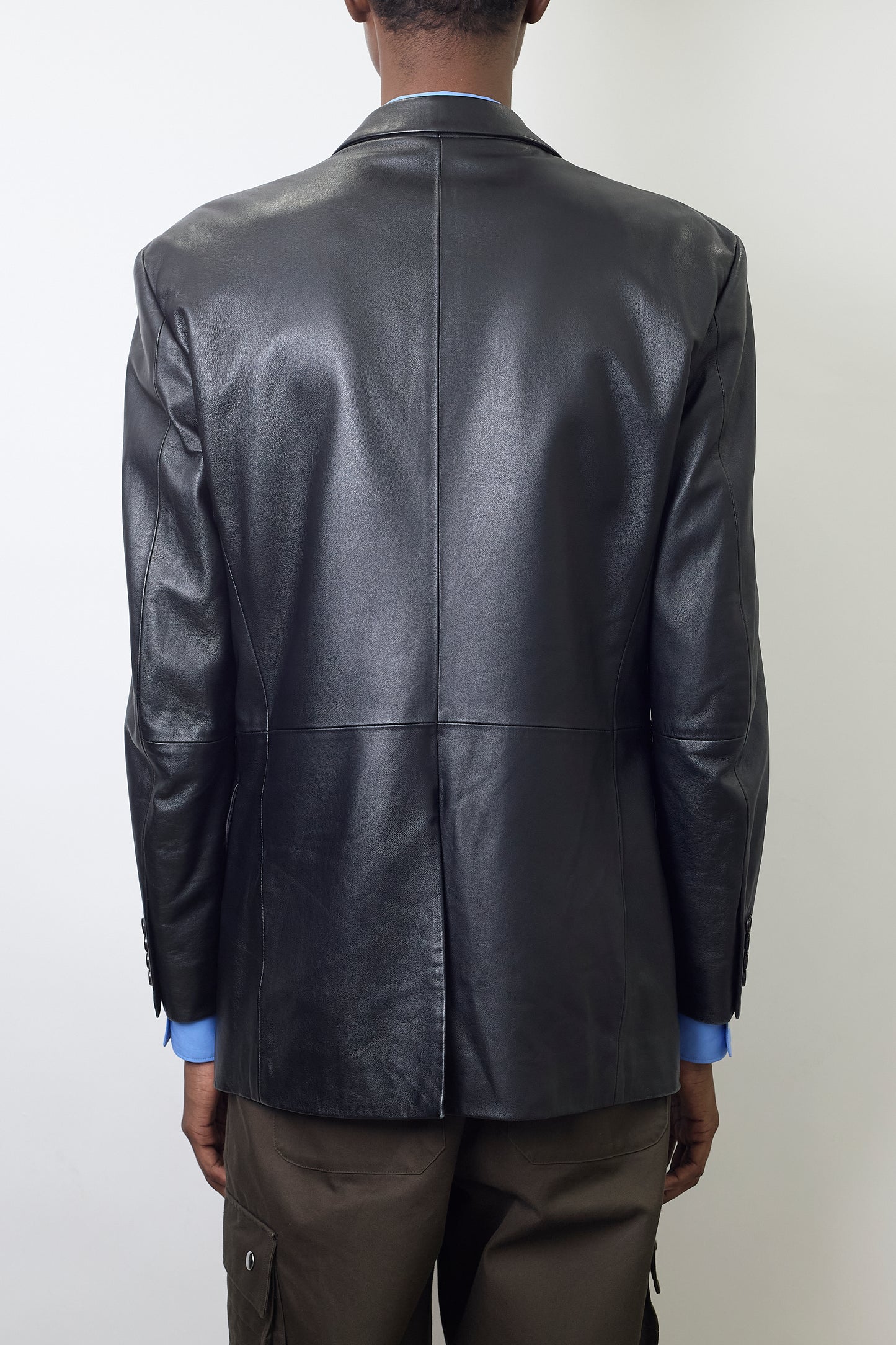 CALVIN KLEIN BLACK LEATHER JACKET